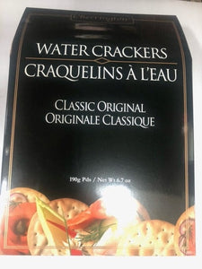 cherrington classic water crackers -  LG box - 190g - black box