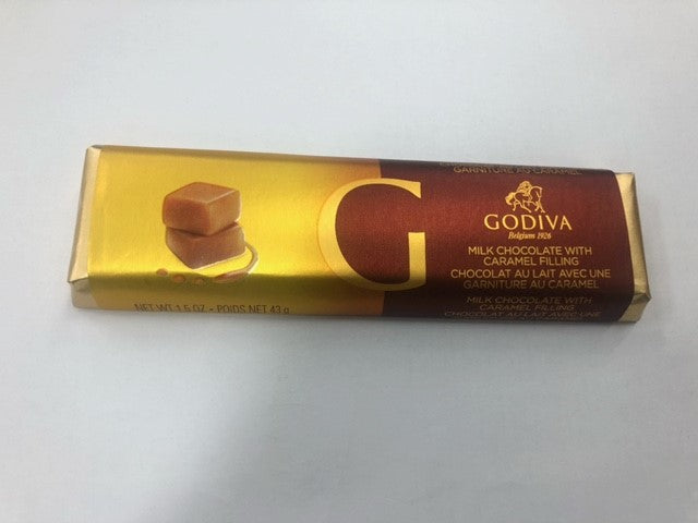 godiva milk chocolate bar w/ caramel - 43g