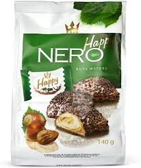 flis happy nero - wafers - nuts  - 140g