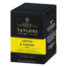 tea - taylor's - lemon & ginger - pkg.20