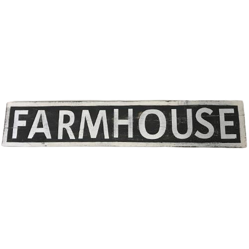 sign - farmhouse - distress black nro