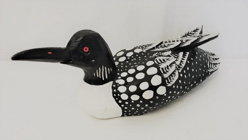 loon - 30 cm - black & white - traditional