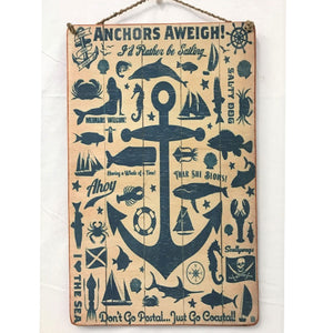 sign - anchors aweigh - 40x25cm