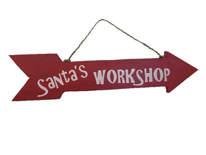 christmas - arrow - santa's workshop - red/white - 57cm