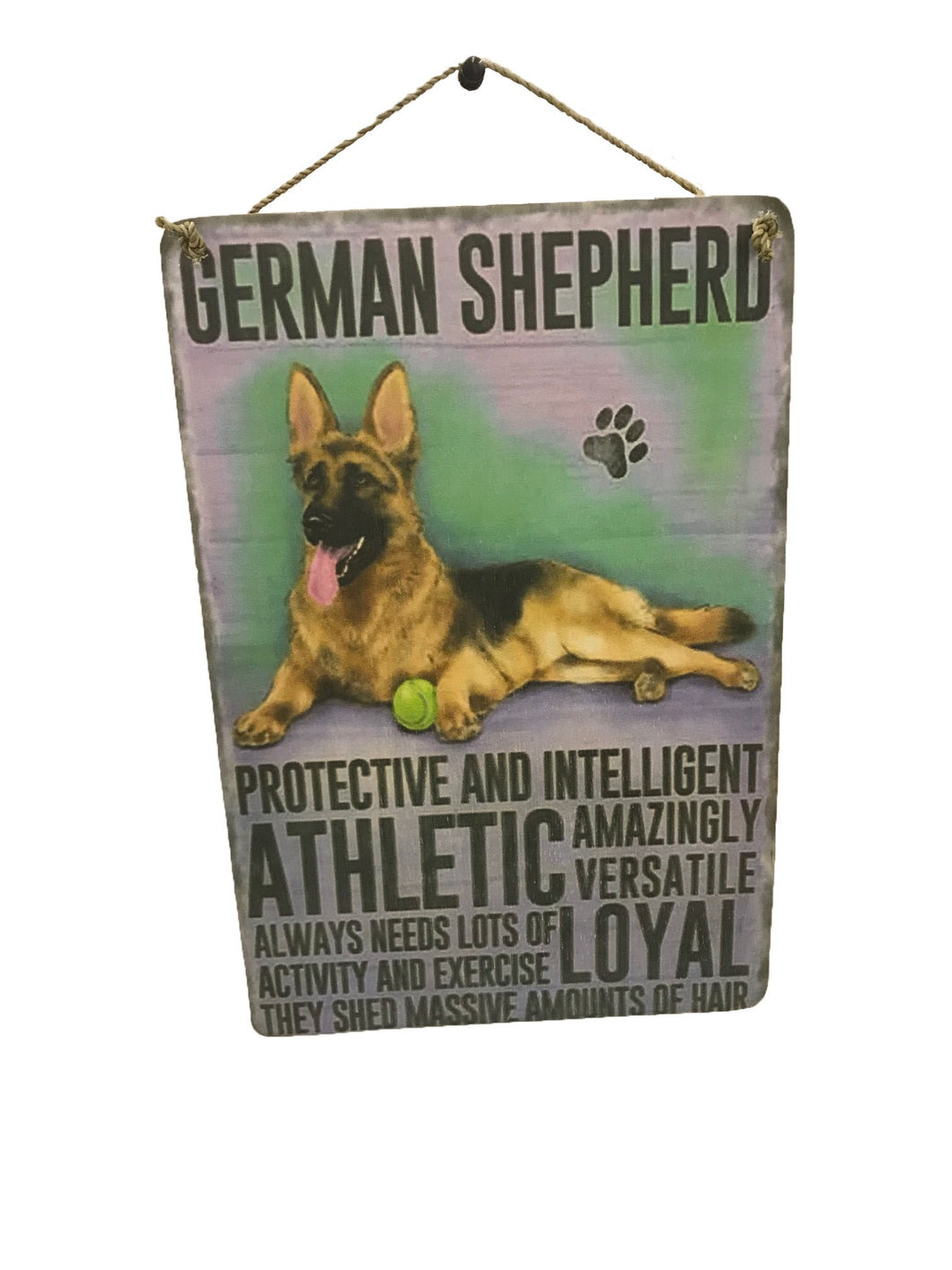 sign - dog - german shepherd - 20x30cm