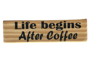 magnet - coffee - rectangle - life begins after coffee