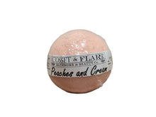 Load image into Gallery viewer, cosset &amp; flare - bath bomb - peaches &amp; cream
