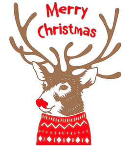 euroscrubby dishcloth - reindeer - merry christmas