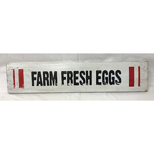 sign - farm fresh eggs - 10x50cm
