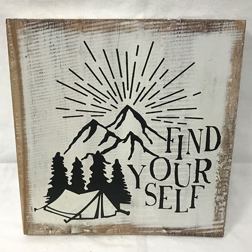 sign - find your self - 20x20cm