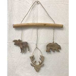mobile - woodland - bear/deer head/moose - driftwood