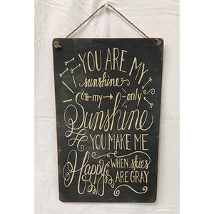 sign - your are my sunshine (with arrows) - 25x40cm