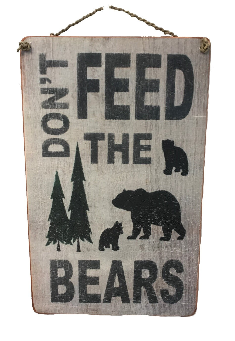 sign - don't feed the bears - 25x40cm