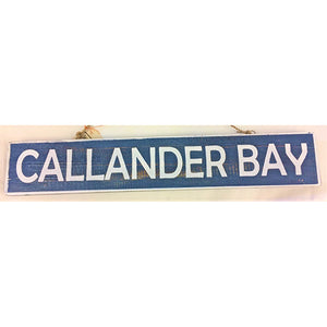 road sign - callander bay - w/ white - 49x7