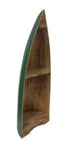 boat shelf - natural w/ dark green rim - medium - 1m - 2 shelves
