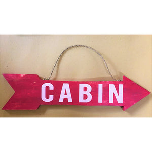 arrow - cabin - red/white - 2 sided - 57cm
