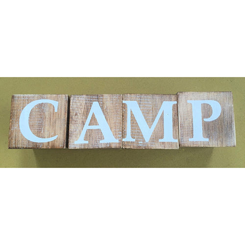 blocks - camp - natural/white letters - 8cm