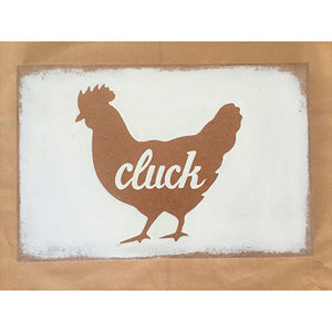 sign - cluck - 30x20cm
