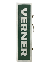 Load image into Gallery viewer, road sign - verner - dark green w/ white - 30x8
