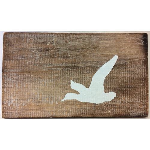 sign - woodlands - duck - natural w/ white - 12x20