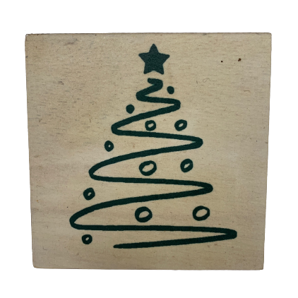 coaster - christmas - tree (squiggle/abstract)