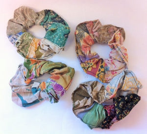 scrunchie - antique traditional batik - patchwork