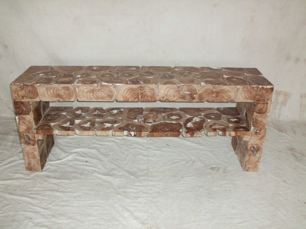 console table - teakwood cuts - 35x60x15 - natural colour