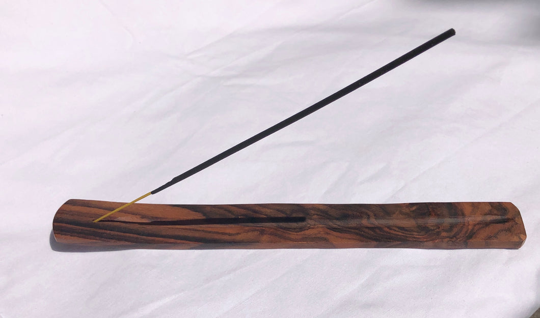 incense holder - dark long flat - sonowood