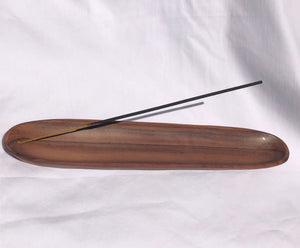 incense holder - LARGE - wide oval/long - sonowood
