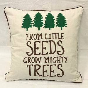 cushion - from little seeds - white/brown - 40cm