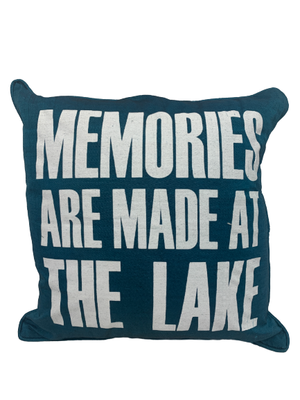 cushion - TURQUOISE - memories are made at the lake - complete - 40x40