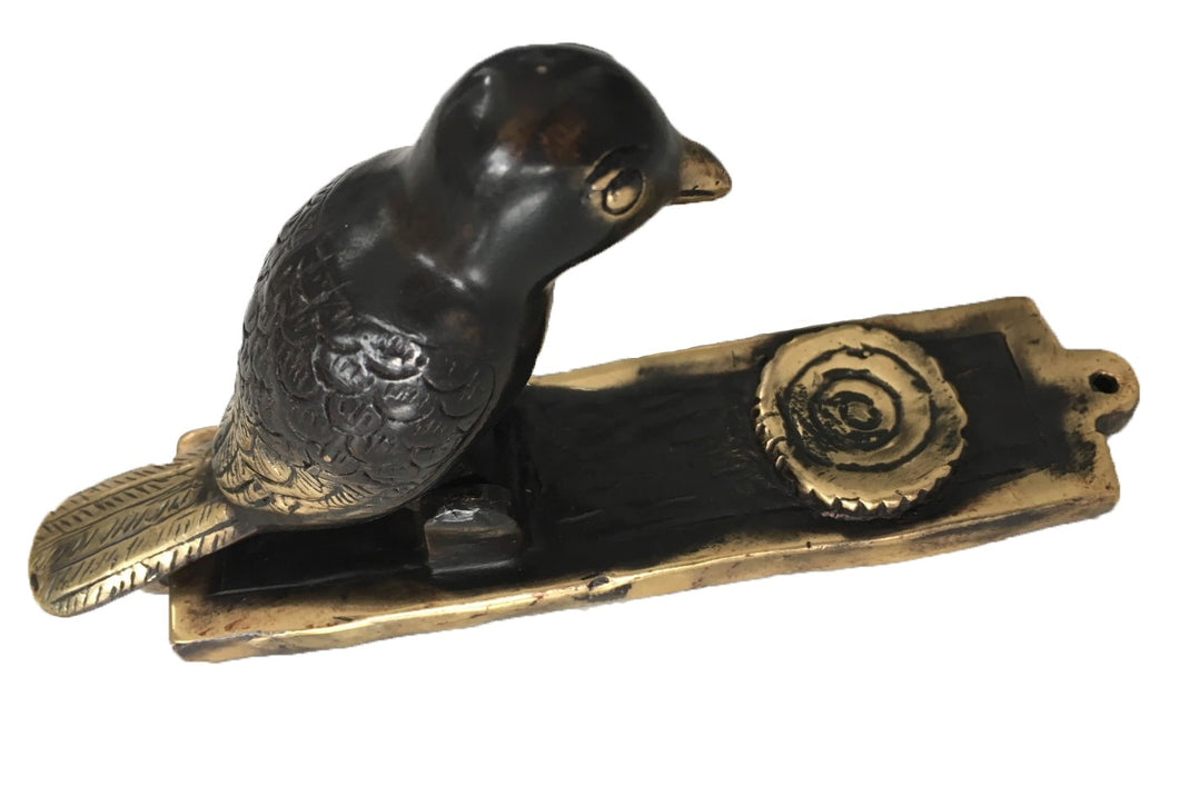 bird door knocker - bronze