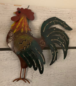 rooster - iron - for wall - 25x24cm