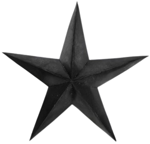 star - 18" - iron - black antique (3D)