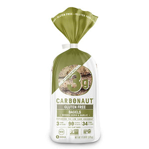 bagel - carbonaut - seeded - herb & garlic - GLUTEN FREE - 335g