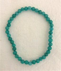 bracelet - blue/green - mini round stone bead