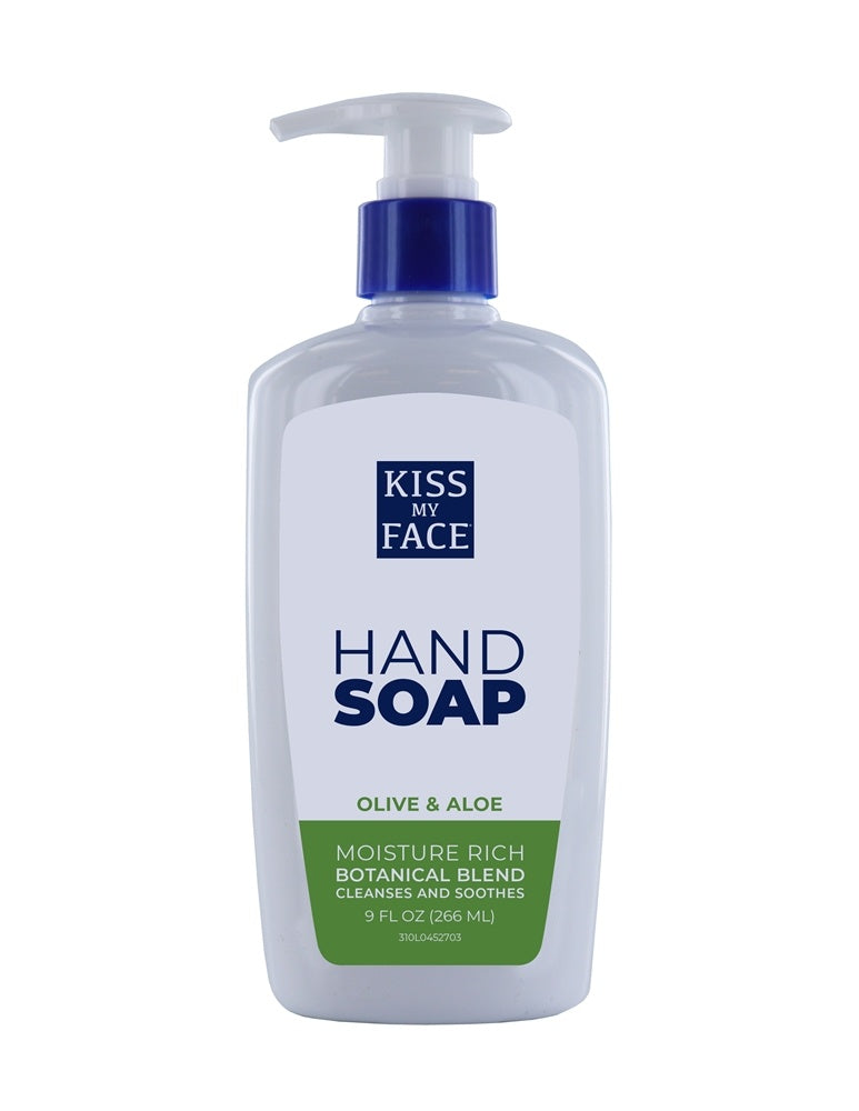 kiss my face - hand soap pump - olive & aloe