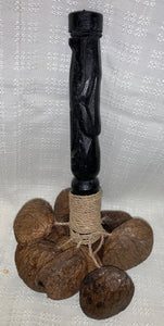 maracas - multi nut - carved handle