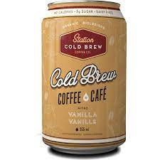 station organic cold brew coffee - vanilla - 355ml