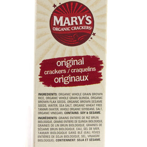 mary's organic crackers - original - 184g