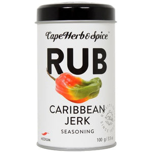 rub - caribbean jerk - cape herb & spice - 100g - mild