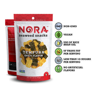 nora - TEMPURA seaweed snacks - spicy - 45g