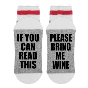 sock dirty to me - if you can read this - bring me wine