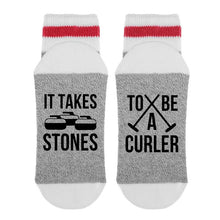 Load image into Gallery viewer, sock dirty to me - it takes stones to be a curler
