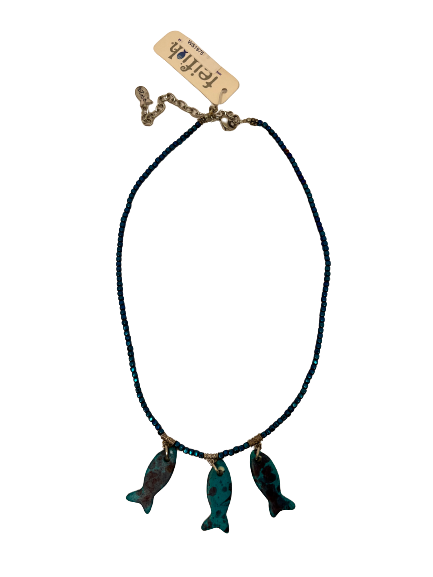 FF - ceramic fish necklace - 3 long