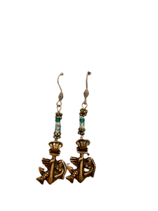 FF - mermaid/anchor earrings