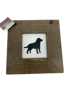 t&p - frame w decal - DOG - 10"x10" - LOCALLY MADE