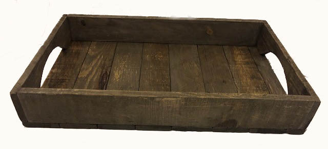 t&p - timber - slat bottom wine tray - STAINED