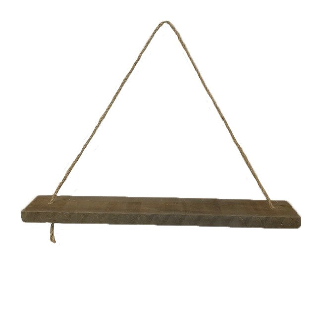 t&p - LOCALLY MADE - rope shelf 1 timber plank - 18x4
