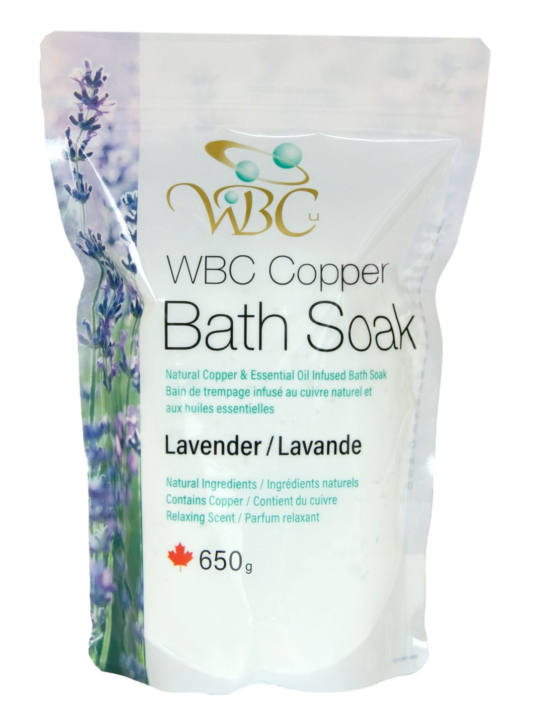 wbc - copper -  bath salts - lavender - 650g